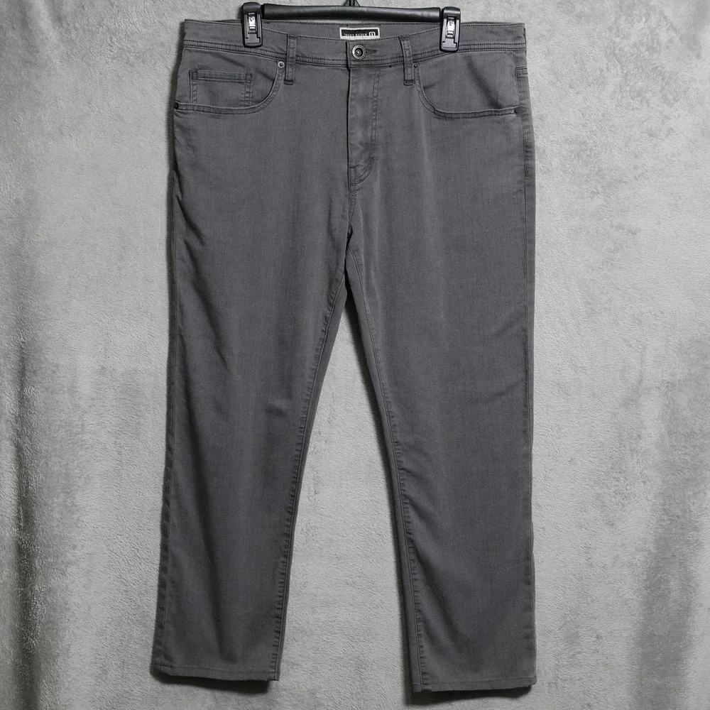 Travis Mathew Jeans Mens 36x27.5 Grey Pants Stretch Casual Golf Trousers Preppy